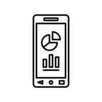 smartphone icon or logo illustration outline black style vector