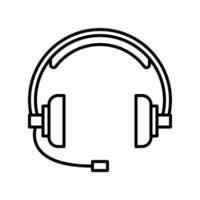 headset icon vector or logo illustration style