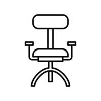 Chair icon or logo illustration outline black style vector