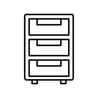 Cabinet icon or logo illustration outline black style vector