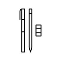 bolígrafo y lápiz icono vector o logo ilustración estilo
