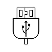 usb cable icon vector or logo illustration style