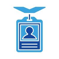 Id card icon vector or logo illustration glyph color style