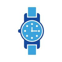 reloj icono vector o logo ilustración glifo color estilo