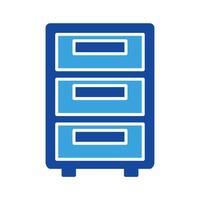 Cabinet icon vector or logo illustration glyph color style