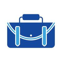 Briefcase icon vector or logo illustration glyph color style