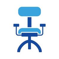 Chair icon vector or logo illustration glyph color style