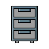 Cabinet icon vector or logo illustration filled color style