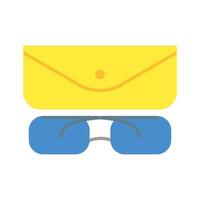 Gafas de sol icono vector o logo ilustración plano color estilo