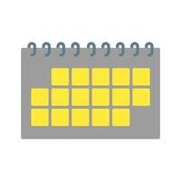 calendario icono vector o logo ilustración plano color estilo