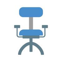 silla icono vector o logo ilustración plano color estilo