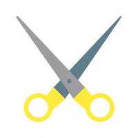 scissors icon vector or logo illustration flat color style