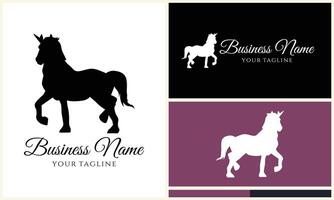 silhouette donkey unicorn horseman equestrian vector