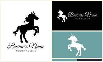 silhouette donkey unicorn horseman equestrian vector