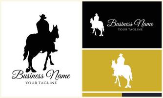 silhouette donkey unicorn horseman equestrian vector