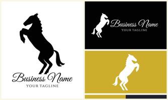 silhouette cowboy horseman logo template vector