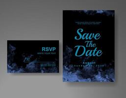 Wedding invitation with abstract watercolor background vector