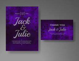 Wedding invitation with abstract watercolor background vector