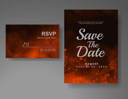 Wedding invitation with abstract watercolor background vector