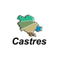 Vector Map of the Castres. Borders of for your infographic. Vector illustration design template