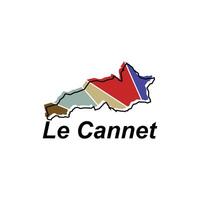 Vector Map of the Le Cannet. Borders of for your infographic. Vector illustration design template