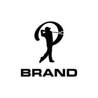 Letter P Golf logo, initial P golf logo sport icon design for your company and business vector