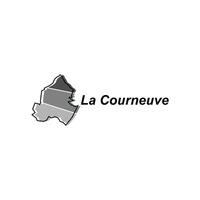 La Courneuve map. vector map of France capital Country colorful design, illustration design template on white background