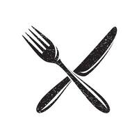 Vector icon fork with a knife