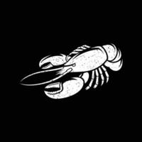 Lobster Silhouette Icon on White Background. Vector