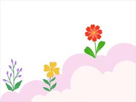 Valentine Wild Flower Background Illustration vector