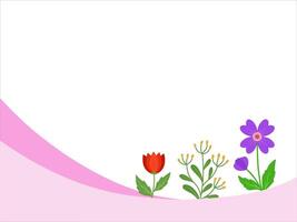 Valentine Background with Flower Illustration vector