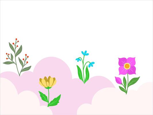 Valentine Wild Flower Background Illustration