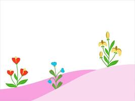 Valentine Background with Flower Illustration vector