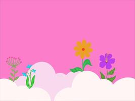 Valentine Background with Flower Illustration vector