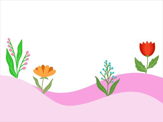 Flower Background Valentines Day Illustration