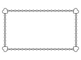 Heart Frame Background Line Art vector
