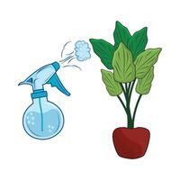 ilustración de planta rociar vector