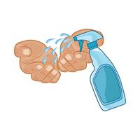 illustration of disinfectant spray vector