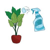 illustration of plant spray vector