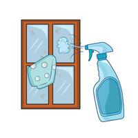 illustration of window cleaning spray vector