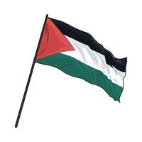 ilustración de la bandera palestina vector