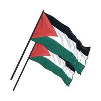 ilustración de la bandera palestina vector