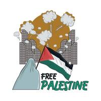 free palestine illustration vector