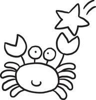 crab vector sea illustration cartoon