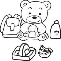 illustration vector cute bear cartoon