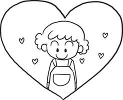 girl cartoon vector illustration love