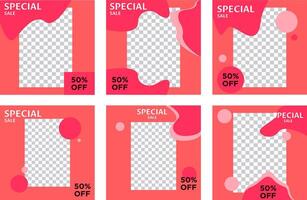 SET SPECIAL SALE OFFERS AND PROMOTION TEMPLATE BANNER DESIGN.COLORFUL FLAT COLOR BACKGROUND VECTOR. GOOD FOR SOCIAL MEDIA POST, COVER , POSTER vector