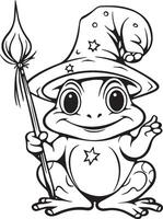 Outlined Leprechaun Toad vector