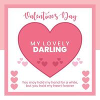 social media post valentine with love elements vector