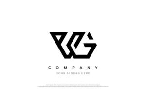 Initial Letter VG Logo Design vector